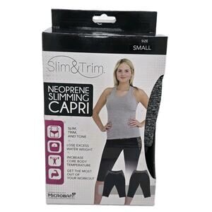 Slim & Trim Neoprene Slimming Capri Pants Size Small – Workout Shapewear